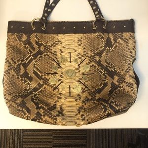 Gucci Handbag - Irina Babouska Large Python Tote. Authenticity 211959492174.